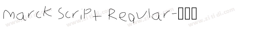 Marck Script Regular字体转换